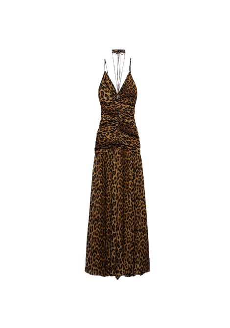 Abito Aniye by donna Lily 185813 Maculato viscosa animalier drappeggiato spalline regolabili Aniye by | Abiti | 1858131899